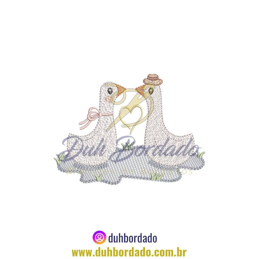 Matriz de Bordado de Patos
