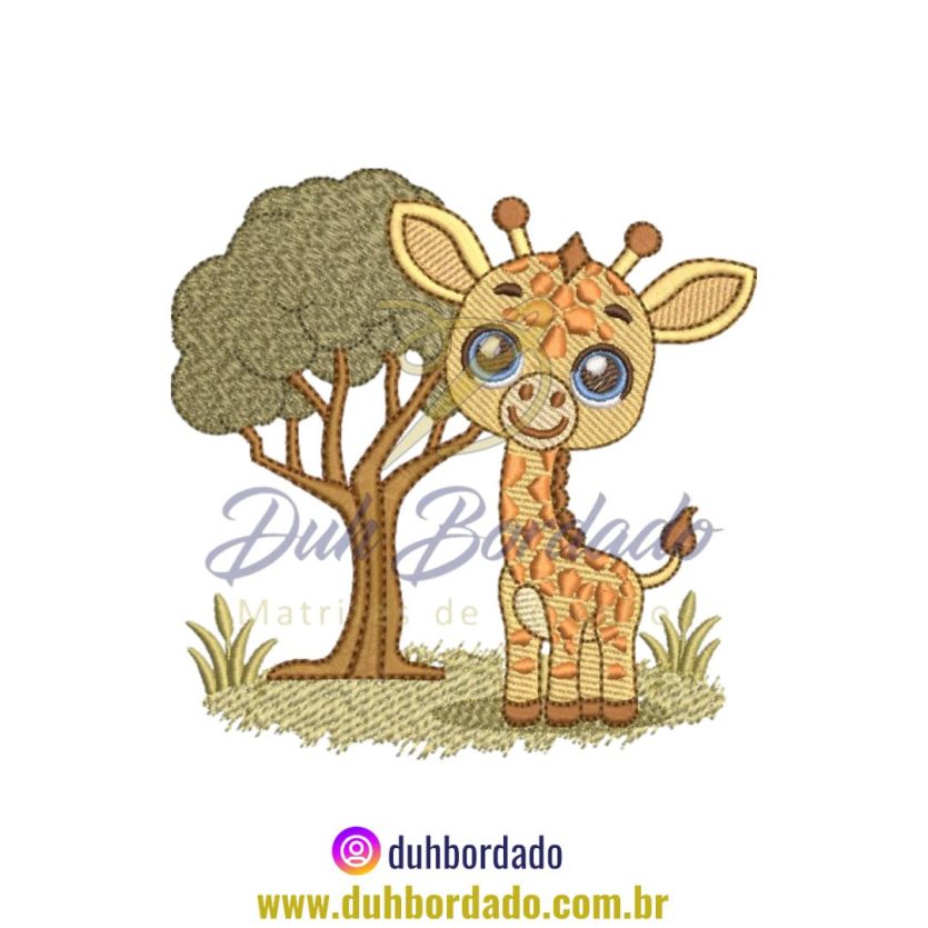 Matriz de Bordado de Girafa