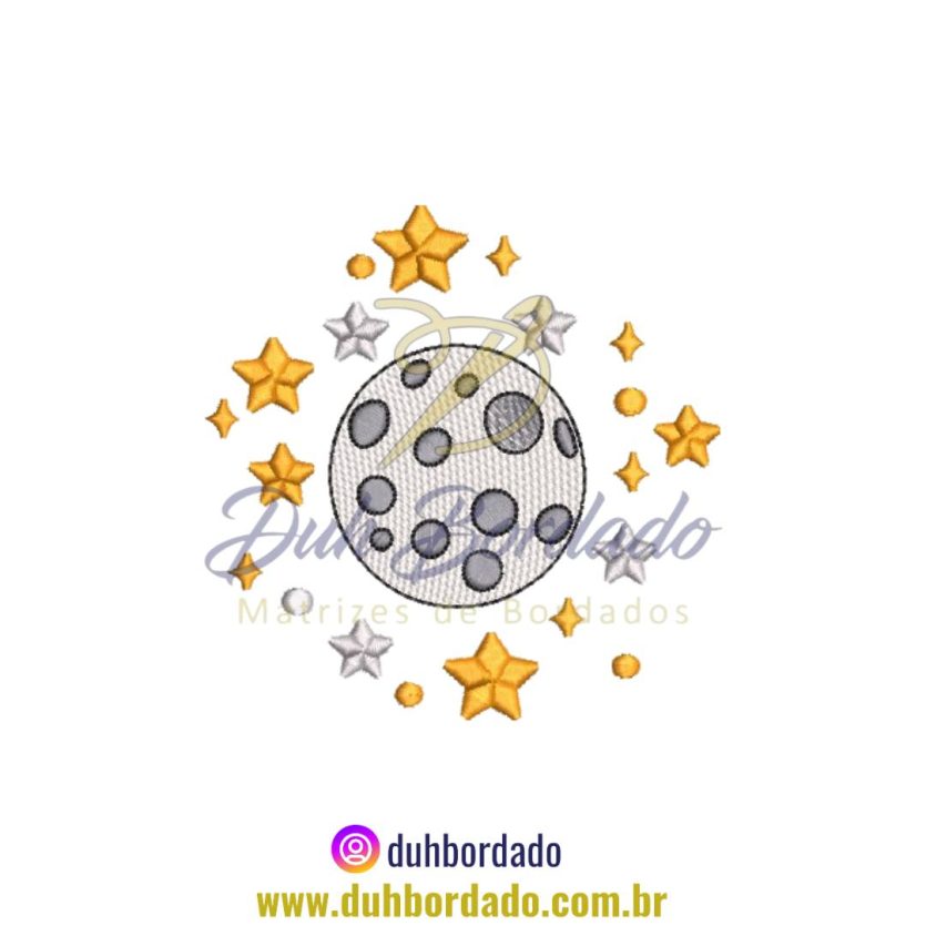 Matriz de Bordado de Lua