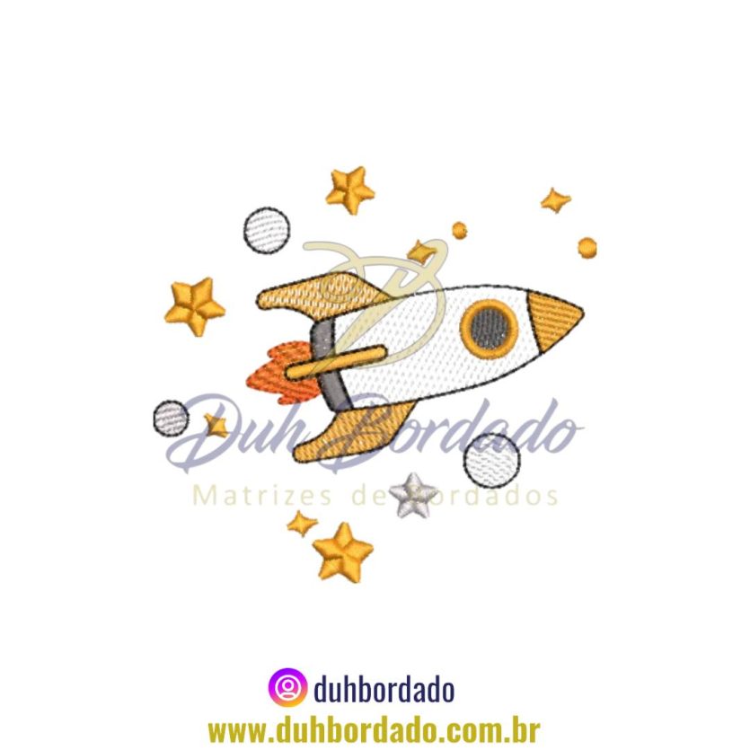 Matriz de Bordado de Foguete