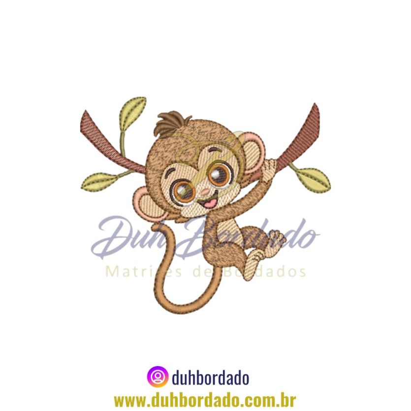 Matriz de Bordado de Macaco