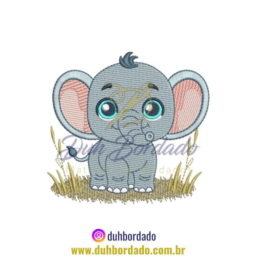 Matriz de Bordado de Elefante