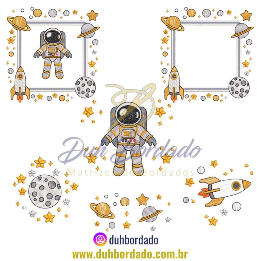 Coleção Matrizes de Bordados Astronauta