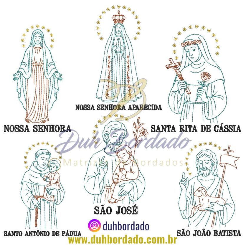 Coleção Matrizes de Bordados Santos e Santas
