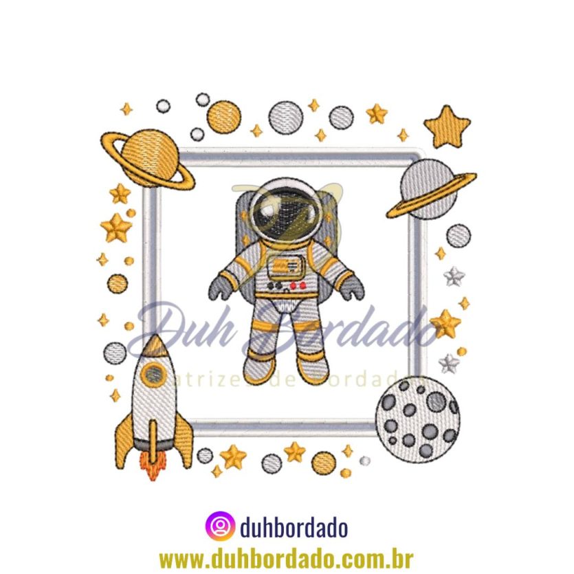 Matriz de Bordado de Astronauta