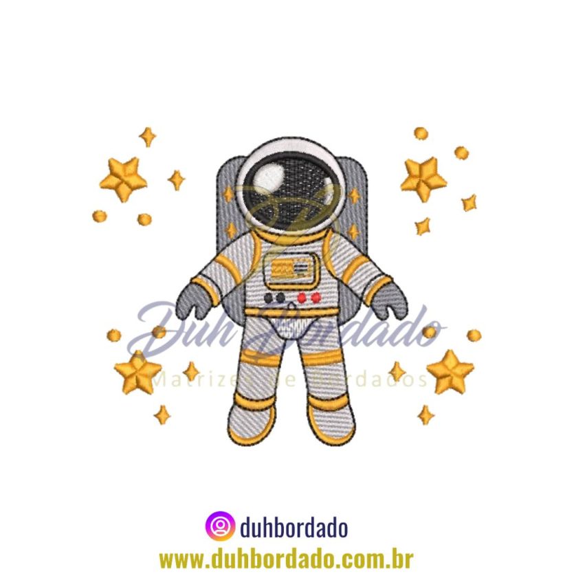 Matriz de Bordado de Astronauta
