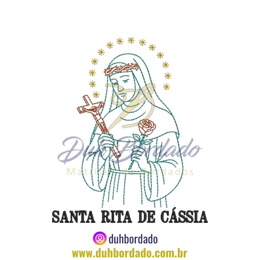 Matriz de Bordado de Santa