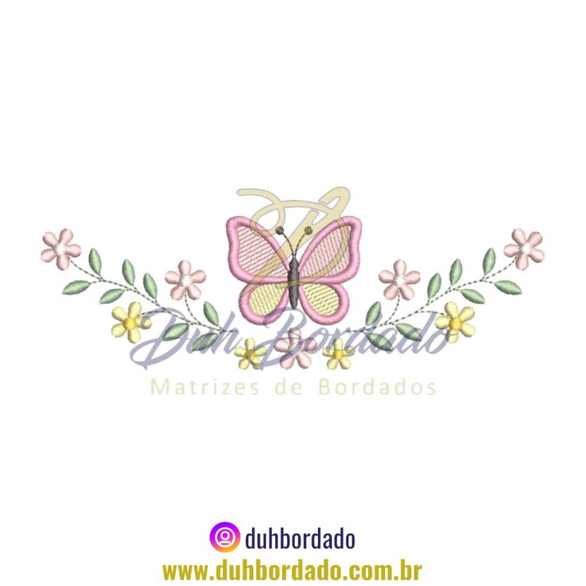 Matriz de Bordado de Borboleta