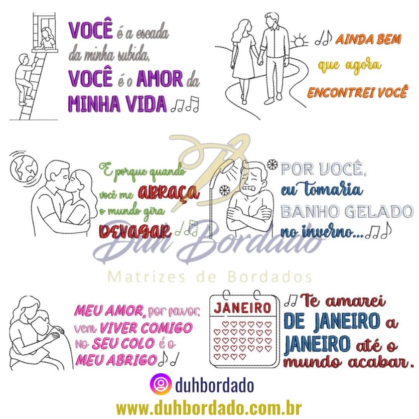 Coleção Matrizes de Bordados Dia dos Namorados