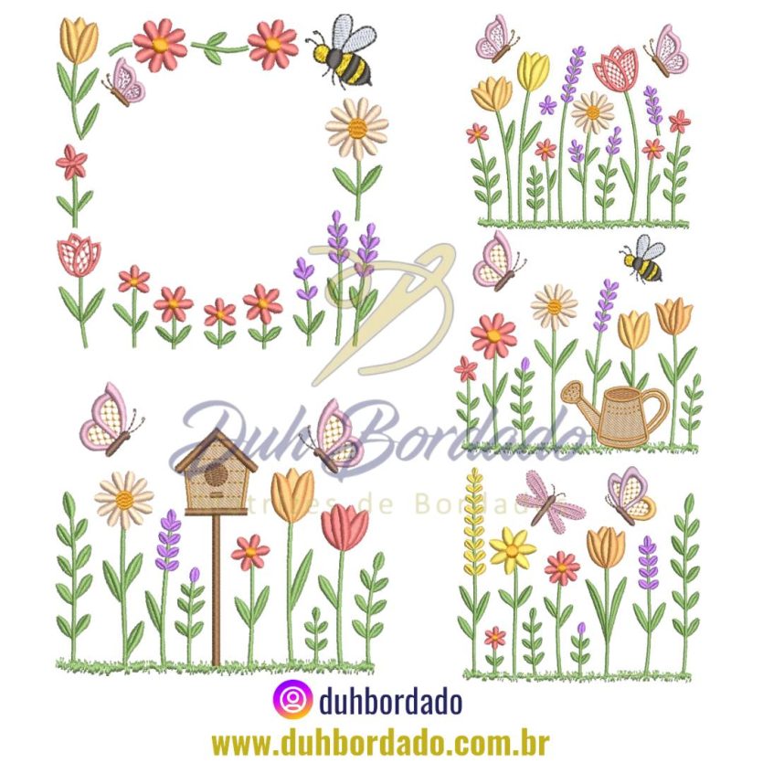Coleção Matrizes de Bordados Jardim Floral