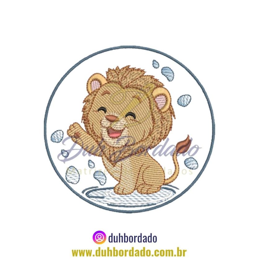 Matriz de Bordado de Leão Na Bolha