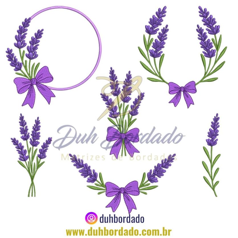 Coleção Matrizes de Bordado de Lavandas