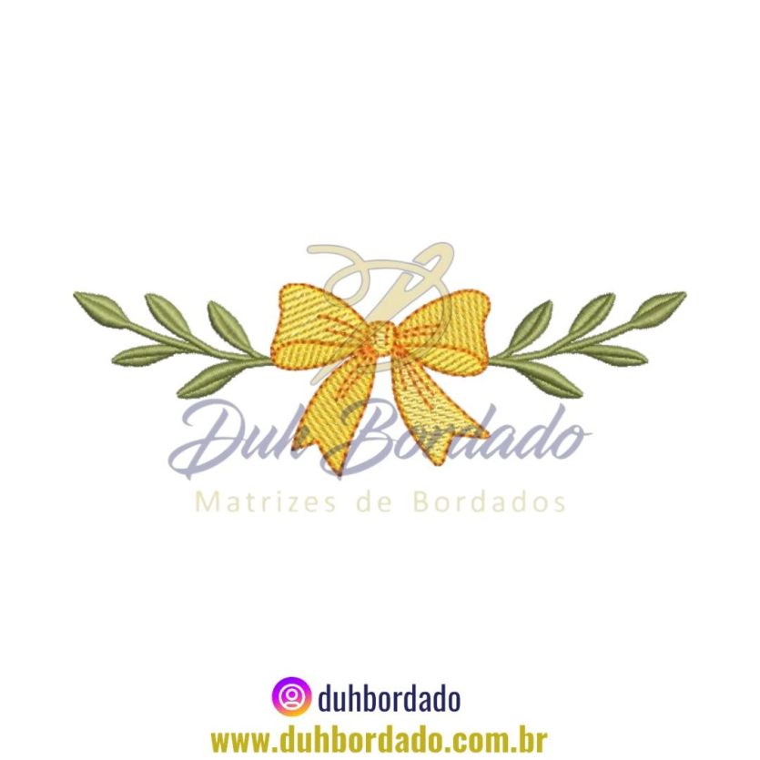Matriz de Bordado de Laço e Ramo