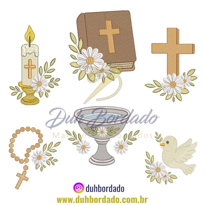 Coleção Matrizes de Bordados de Batizado Infantil