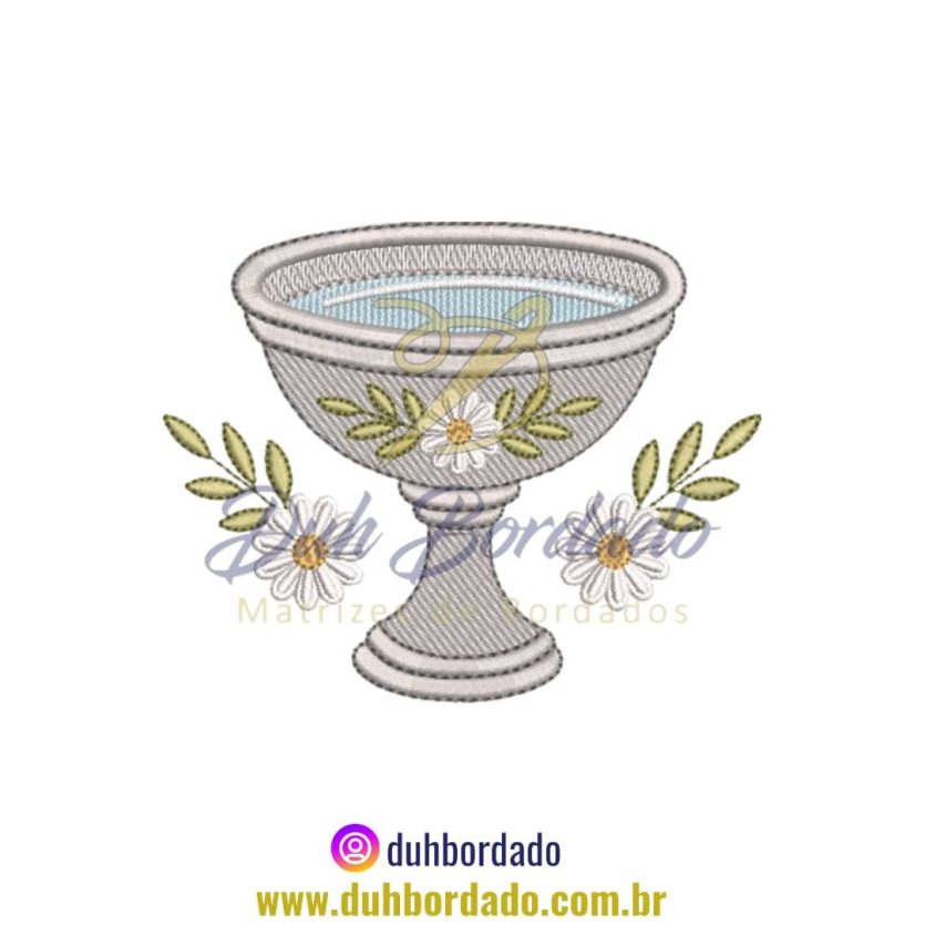 Matriz de Bordado de Pia Batismal