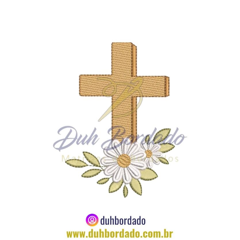 Matriz de Bordado de Cruz Infantil