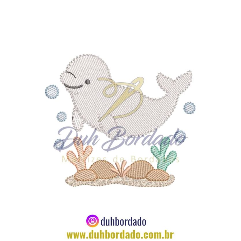 Matriz de Bordado de Beluga Infantil
