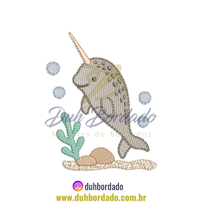 Matriz de Bordado de Narval Infantil