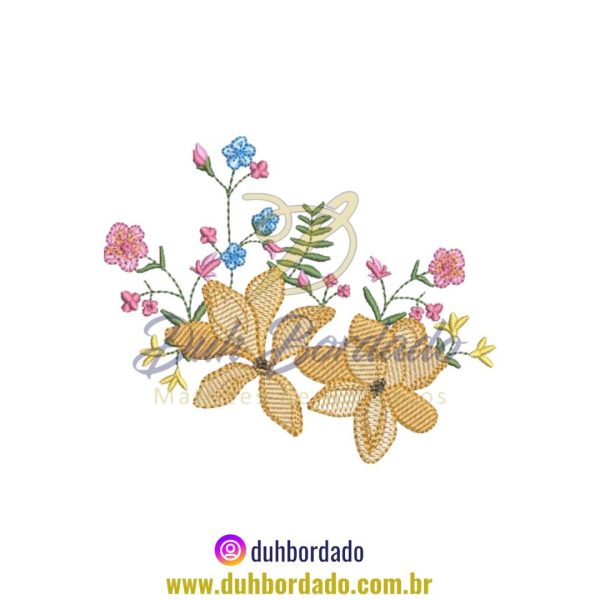 Coleção Matrizes de Bordados de Florais E Molduras - Imagem 2