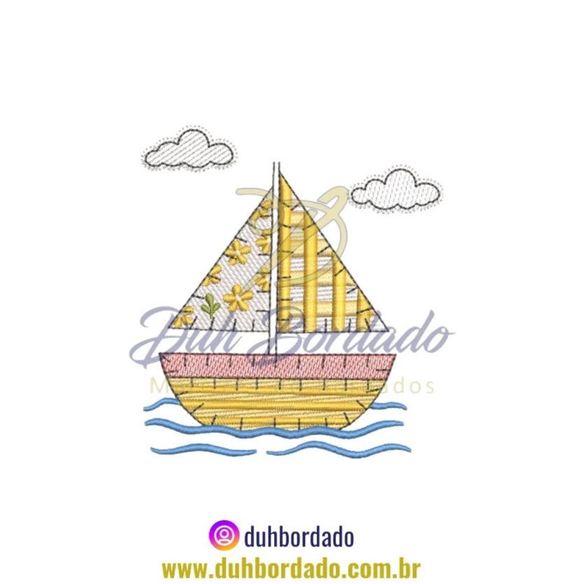 Matriz de Bordado de Barco Infantil