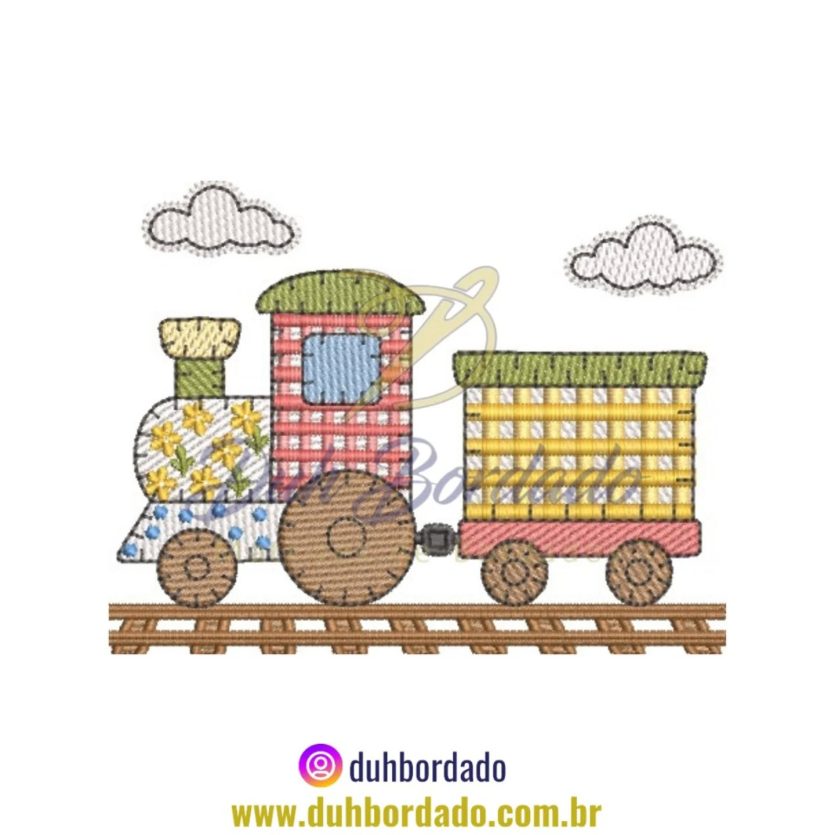 Matriz de Bordado de Trem Infantil