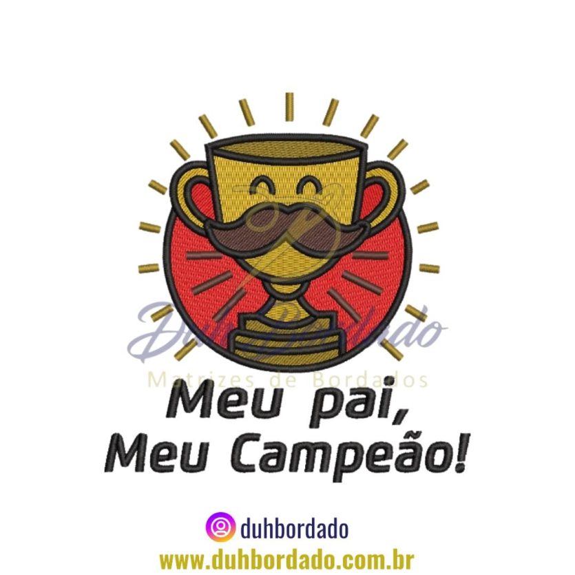 Matriz de Bordado de Frase Dia Dos Pais