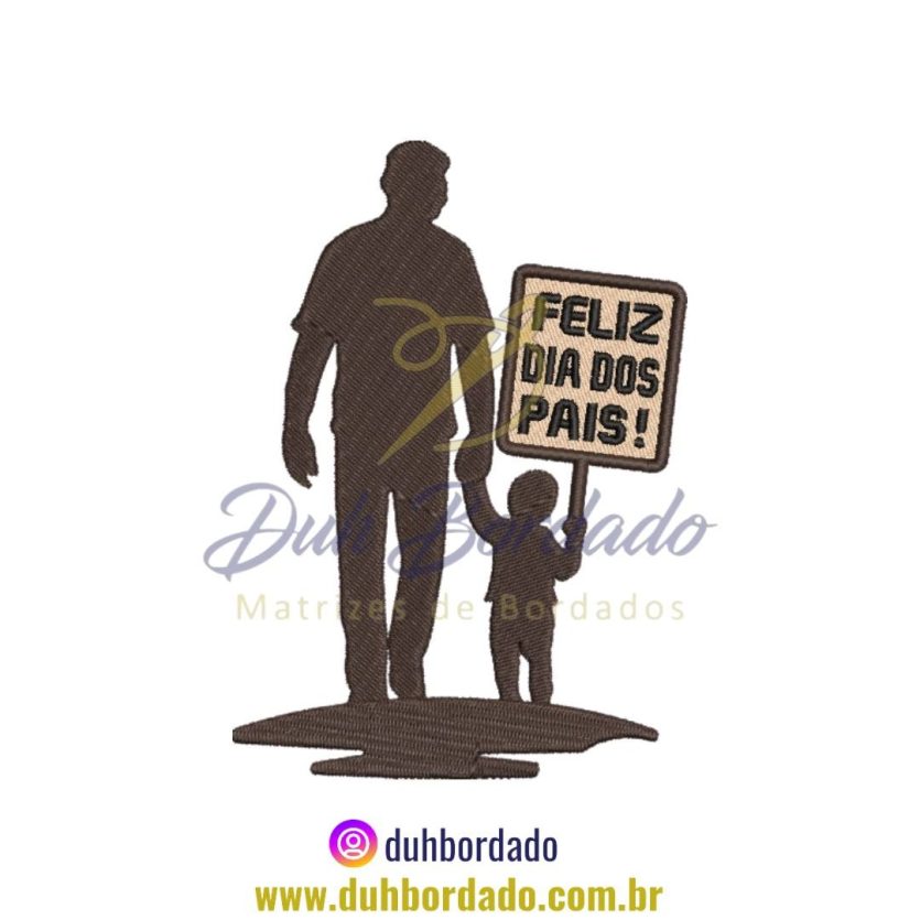 Matriz de Bordado de Frase Dia Dos Pais