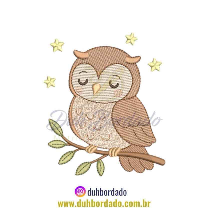 Matriz de Bordado de Coruja