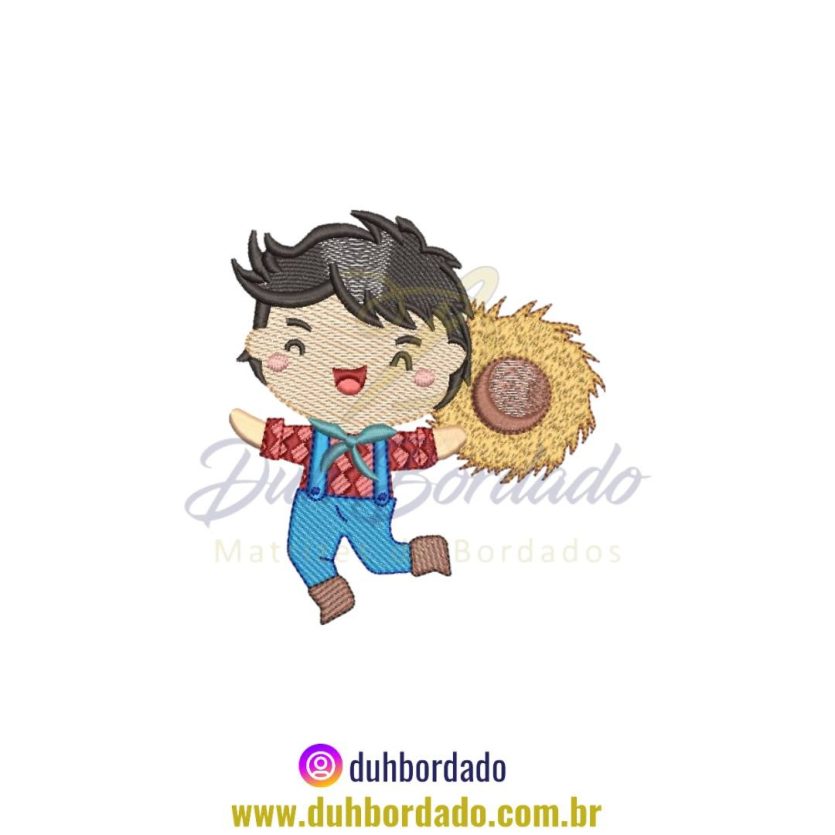 Matriz de Bordado de Menino Caipira