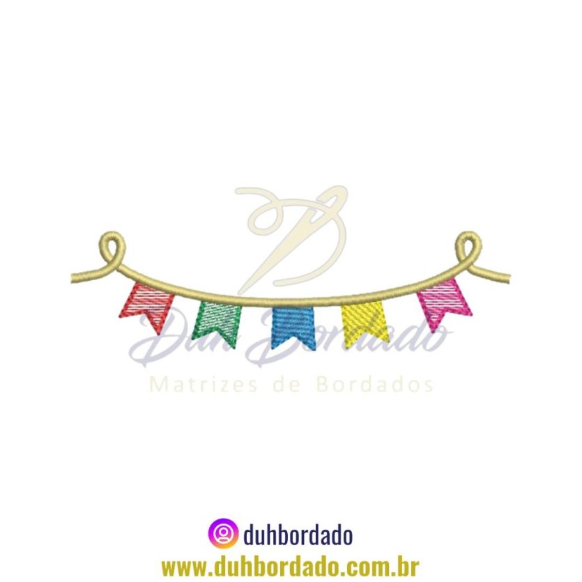 Matriz de Bordado de Bandeira Festa Junina