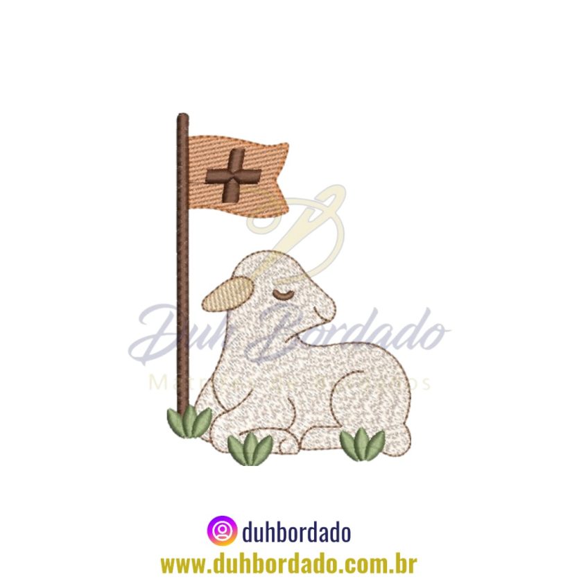 Matriz de Bordado de Cordeiro Evangélico