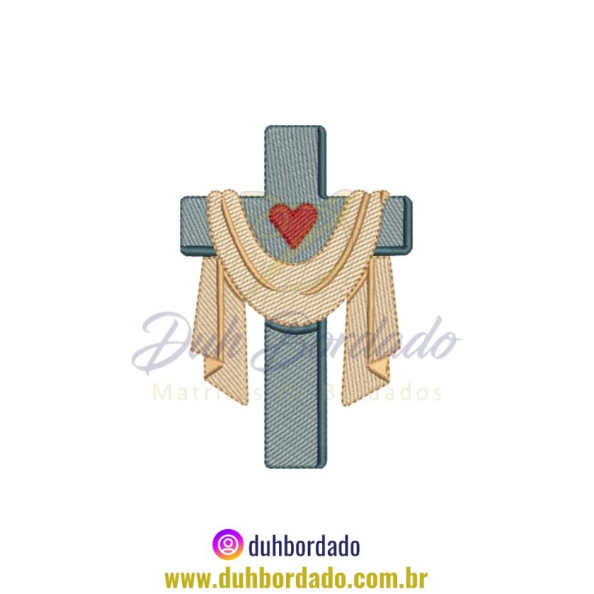 Matriz de Bordado de Cruz Evangélica