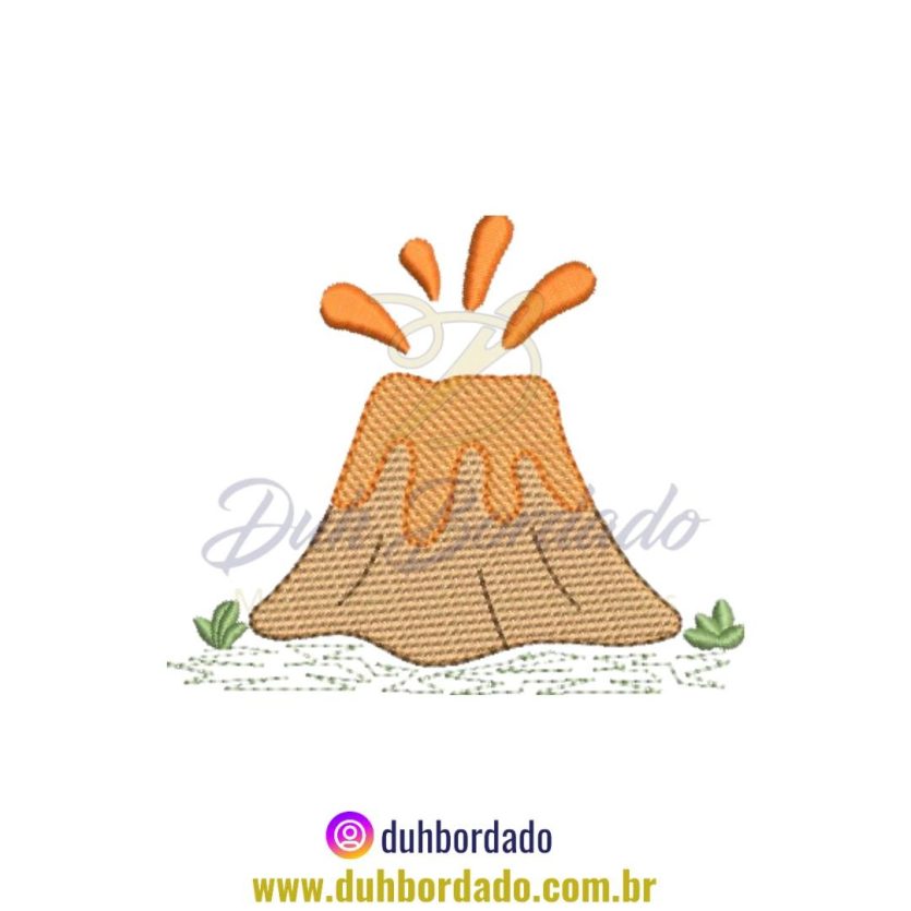 Matriz de Bordado de Dino Vulcão