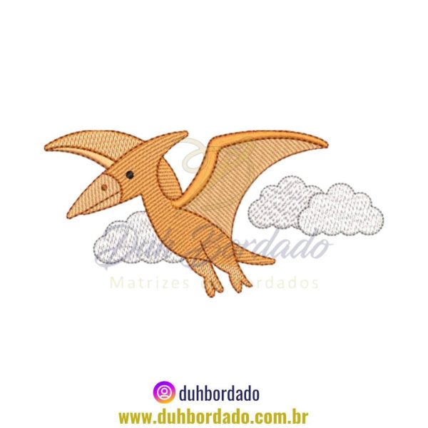 Matriz de Bordado de Pterodáctilo Dino