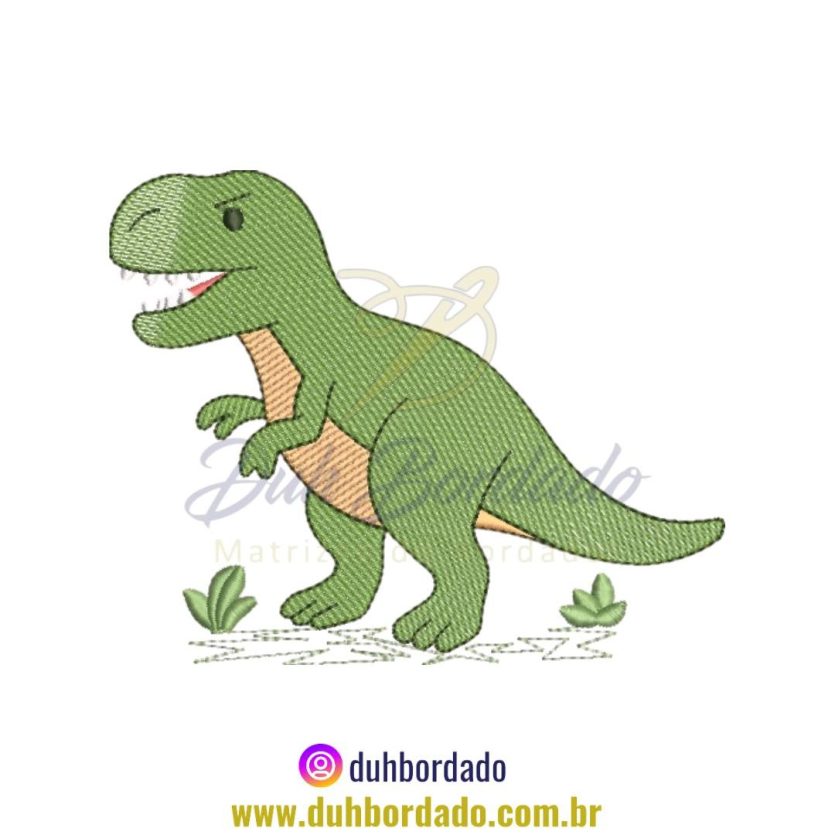 Matriz de Bordado de T-Rex Dino