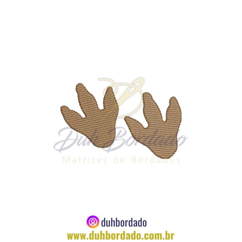 Matriz de Bordado de Dino Pegadas