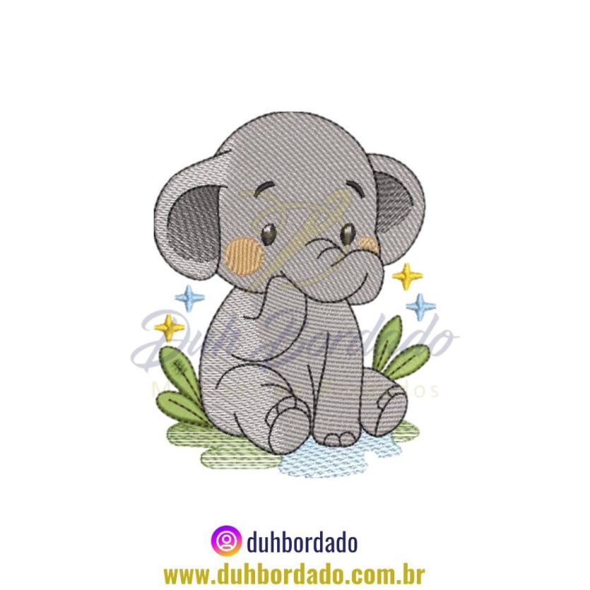 Matriz de Bordado de Elefante