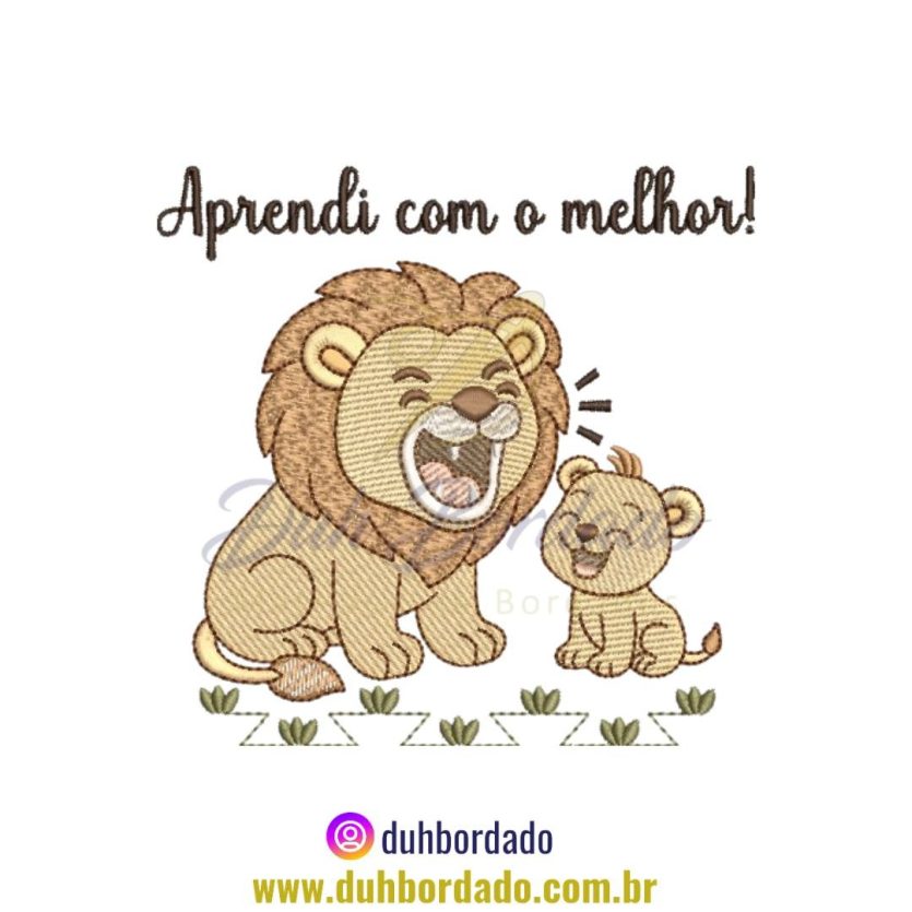 Matriz de Bordado de Leão Dia Dos Pais