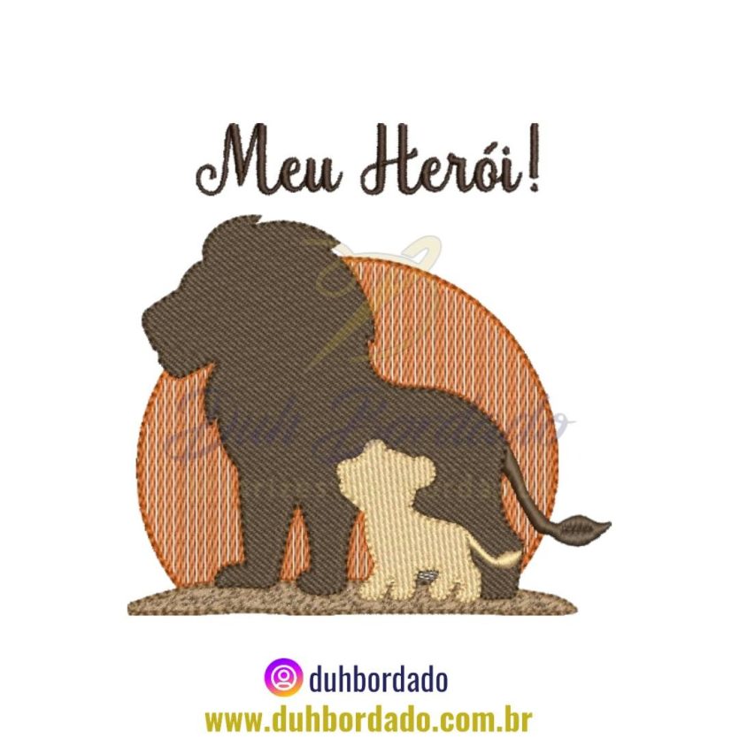 Matriz de Bordado de Leão Dia Dos Pais