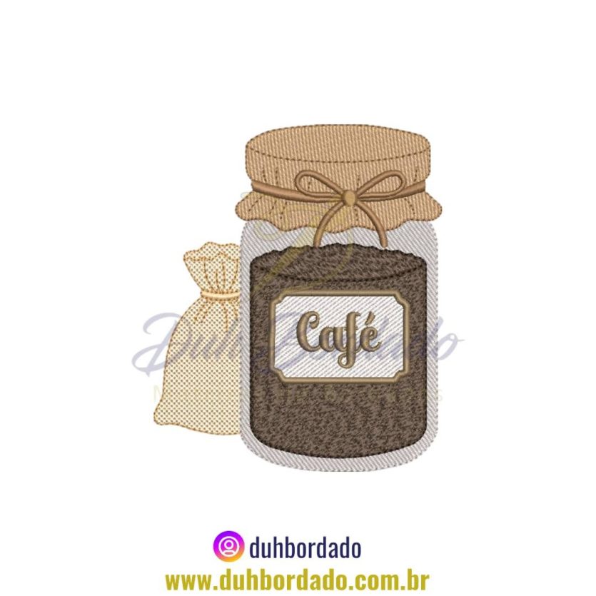 Matriz de Bordado de Cozinha Café