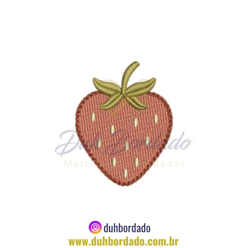 Matriz de Bordado de Único Morango Delicado