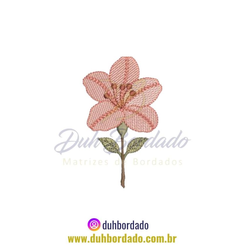 Matriz de Bordado de Azaléias Floral