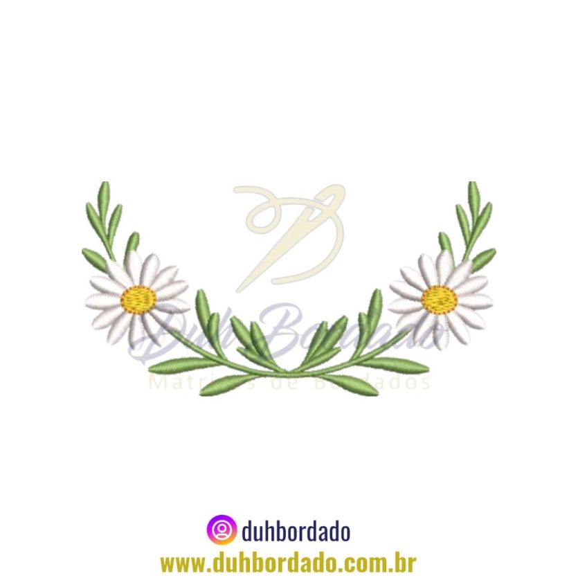 Matriz de Bordado de Margaridas