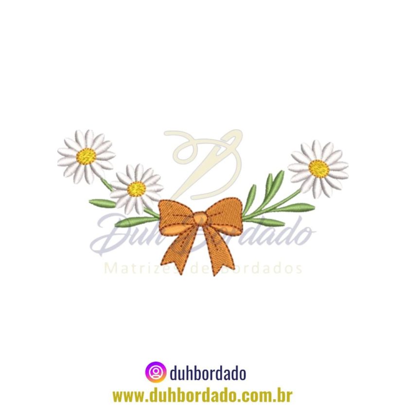 Matriz de Bordado de Margaridas