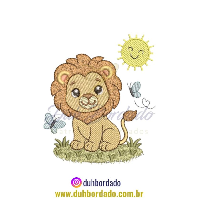 Matriz de Bordado de Leão Infantil