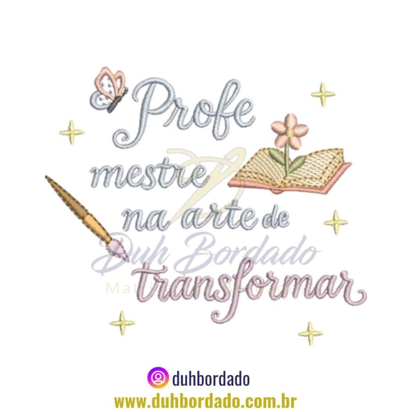 Matriz de Bordado de Frase Dia Dos Professores