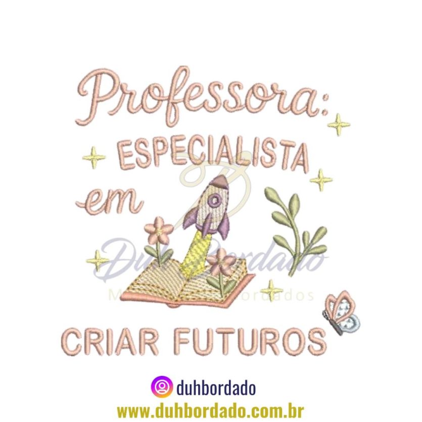 Matriz de Bordado de Frase Dia Dos Professores