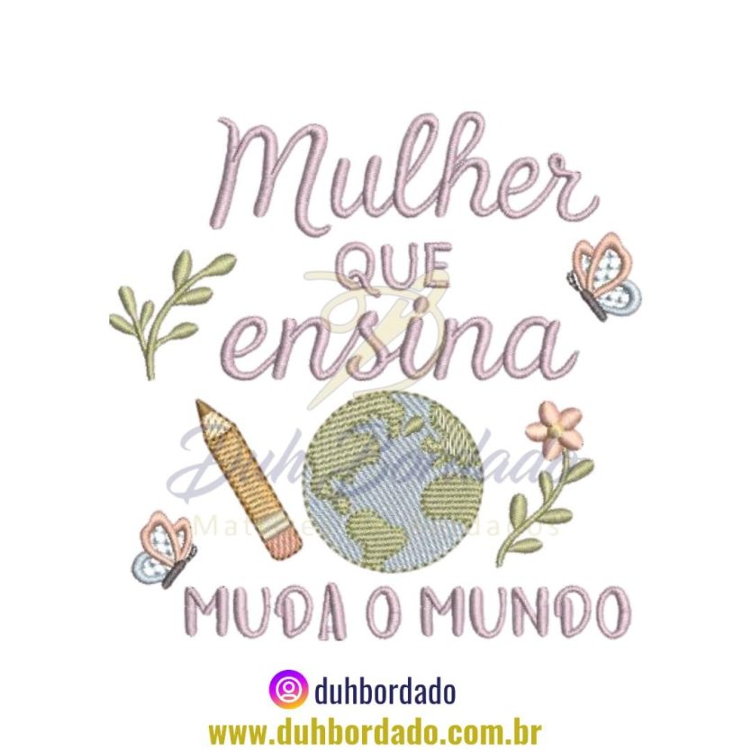 Matriz de Bordado de Frase Dia Dos Professores