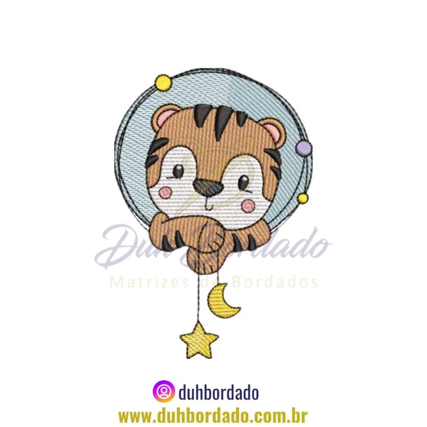 Matriz de Bordado de Tigre Infantil