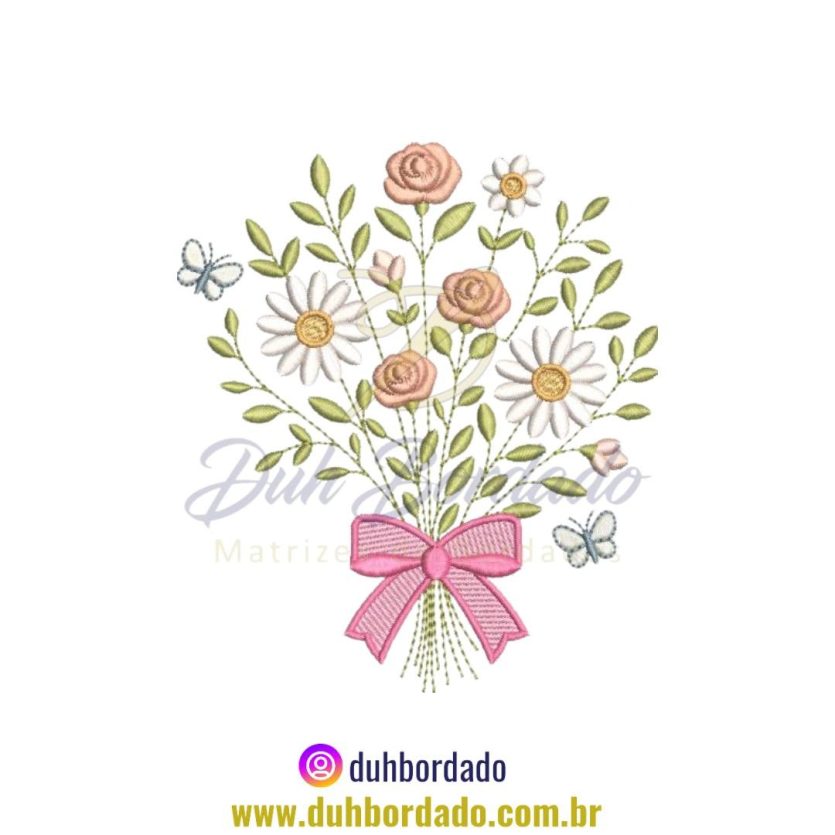 Matriz de Bordado Buquê Floral
